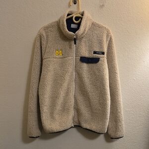 NCAA University of Michigan Columbia Shepra Jacket - Cream - XXL